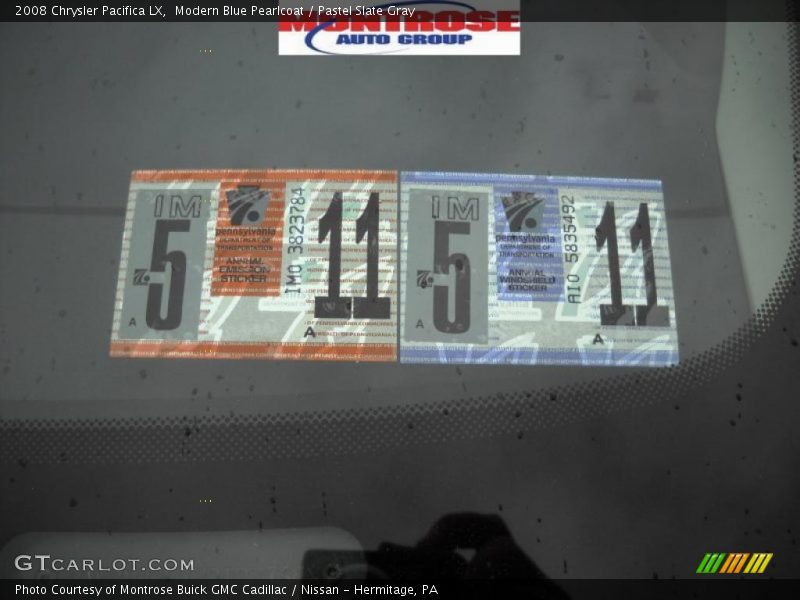 Modern Blue Pearlcoat / Pastel Slate Gray 2008 Chrysler Pacifica LX