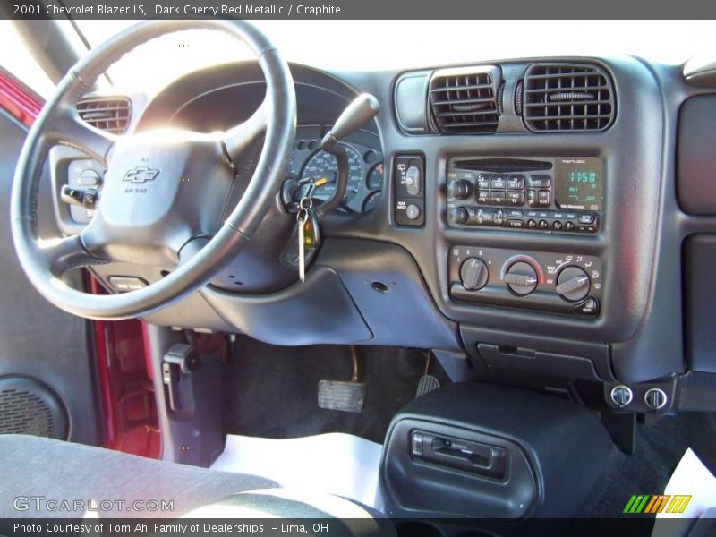 Dark Cherry Red Metallic / Graphite 2001 Chevrolet Blazer LS