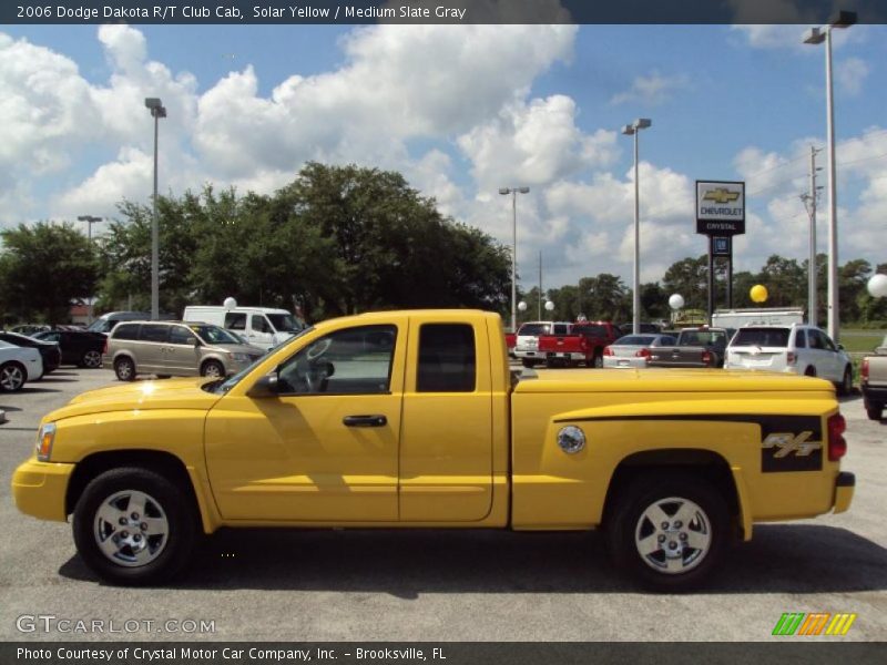 Solar Yellow / Medium Slate Gray 2006 Dodge Dakota R/T Club Cab
