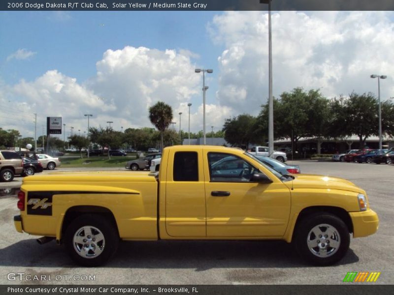 Solar Yellow / Medium Slate Gray 2006 Dodge Dakota R/T Club Cab