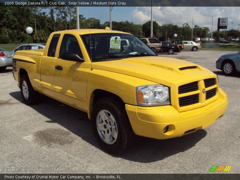 Solar Yellow / Medium Slate Gray 2006 Dodge Dakota R/T Club Cab