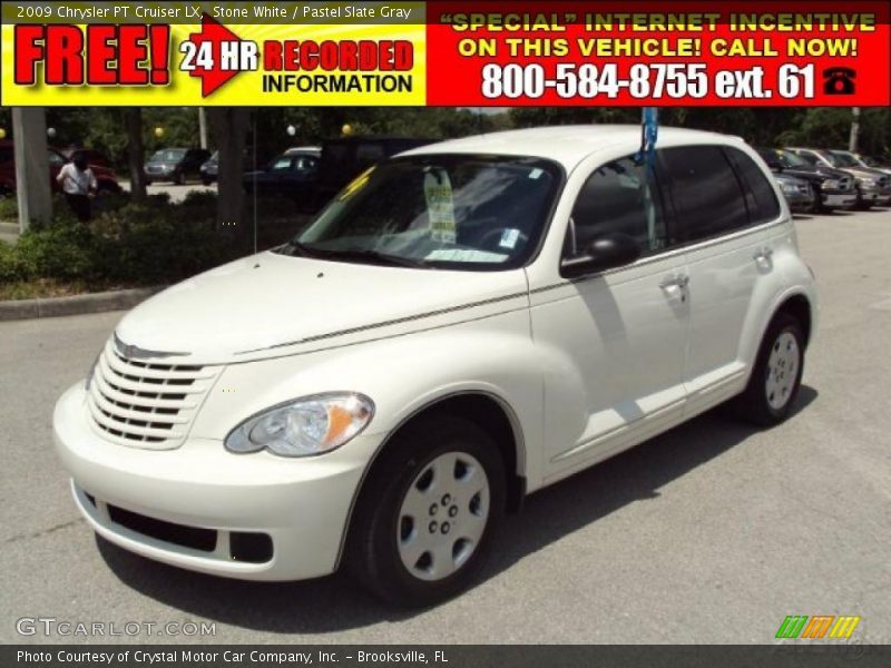 Stone White / Pastel Slate Gray 2009 Chrysler PT Cruiser LX