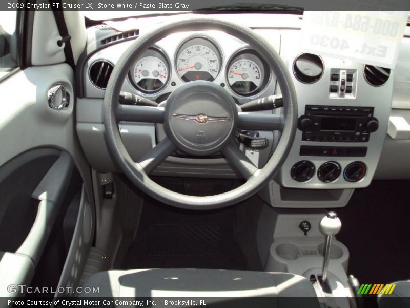 Stone White / Pastel Slate Gray 2009 Chrysler PT Cruiser LX