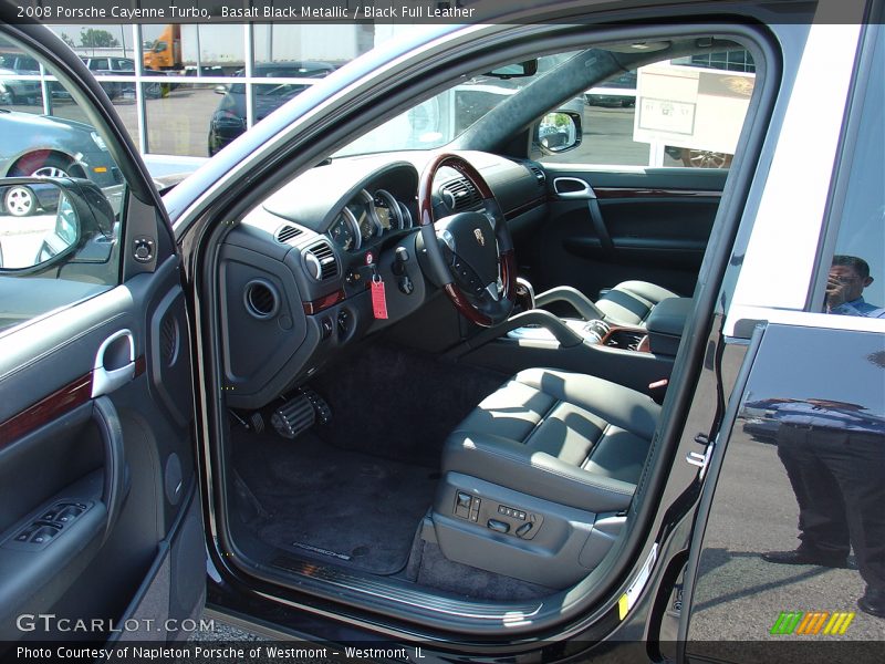 Basalt Black Metallic / Black Full Leather 2008 Porsche Cayenne Turbo