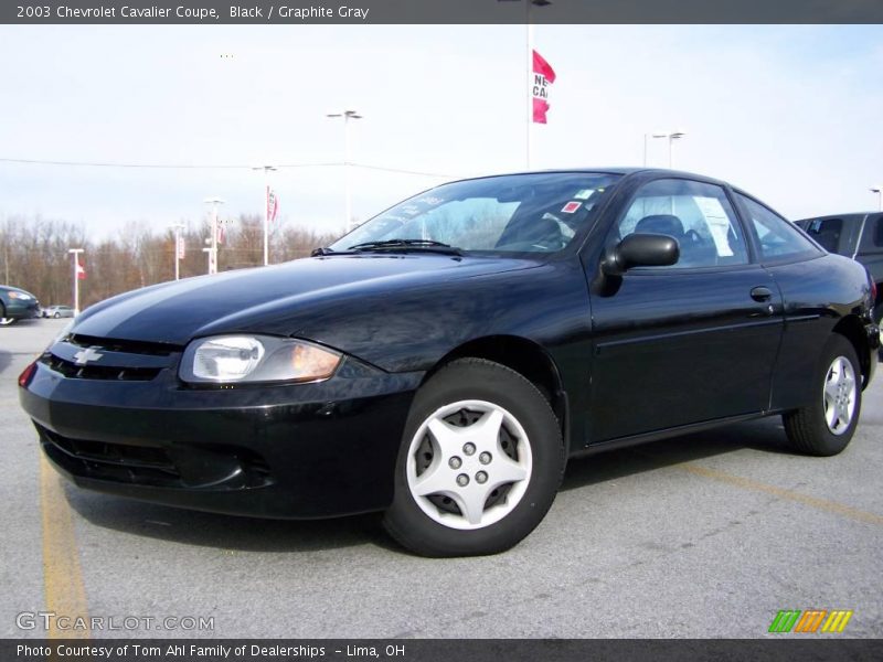 Black / Graphite Gray 2003 Chevrolet Cavalier Coupe