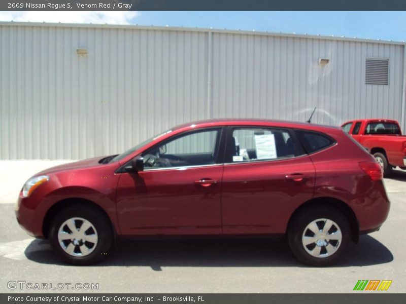 Venom Red / Gray 2009 Nissan Rogue S