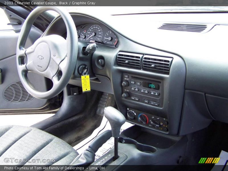 Black / Graphite Gray 2003 Chevrolet Cavalier Coupe
