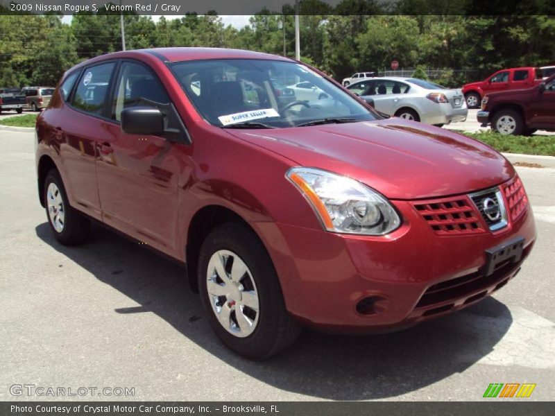 Venom Red / Gray 2009 Nissan Rogue S