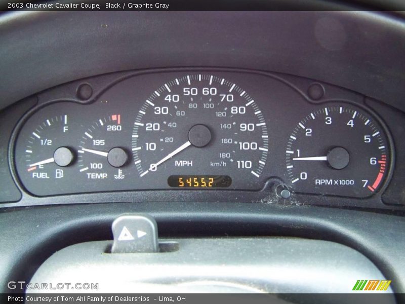 Black / Graphite Gray 2003 Chevrolet Cavalier Coupe