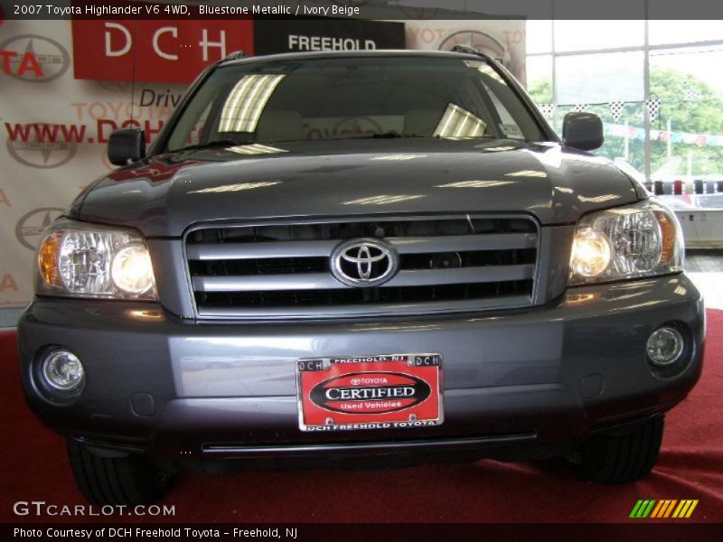 Bluestone Metallic / Ivory Beige 2007 Toyota Highlander V6 4WD