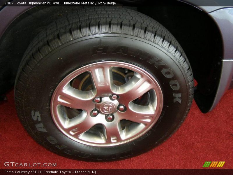 Bluestone Metallic / Ivory Beige 2007 Toyota Highlander V6 4WD