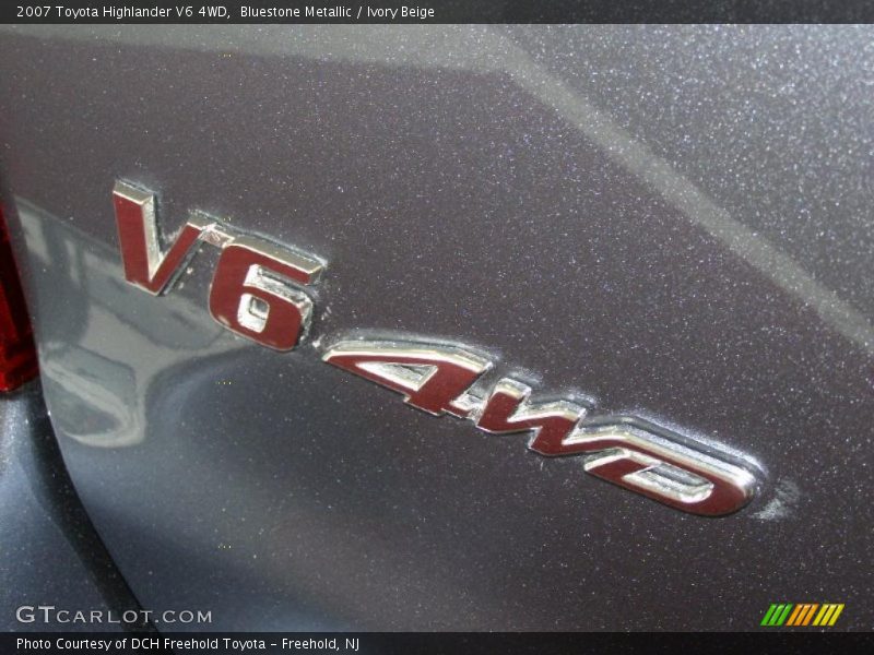 Bluestone Metallic / Ivory Beige 2007 Toyota Highlander V6 4WD