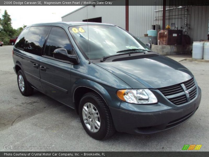 Magnesium Green Pearl / Medium Slate Gray 2006 Dodge Caravan SE