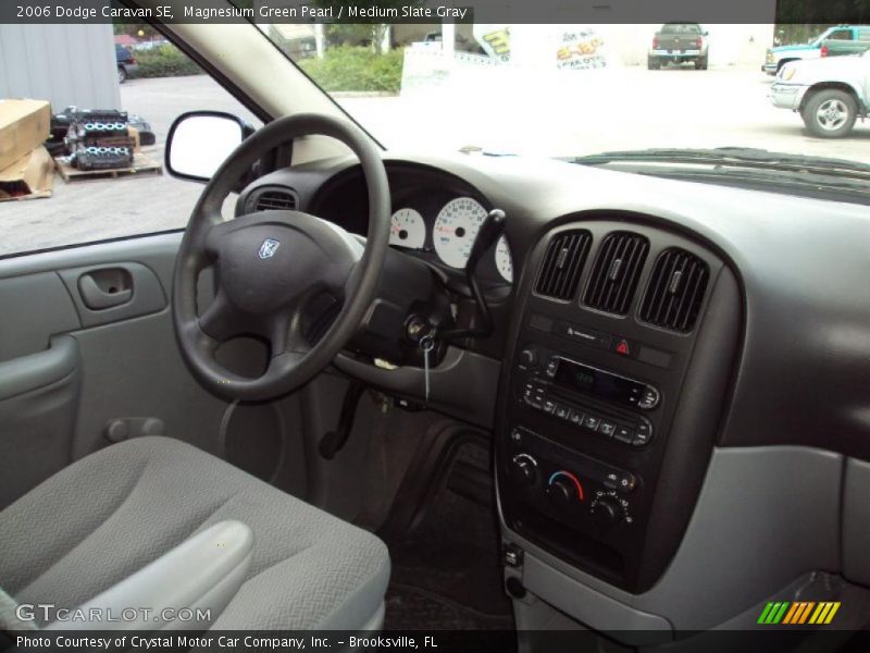 Magnesium Green Pearl / Medium Slate Gray 2006 Dodge Caravan SE