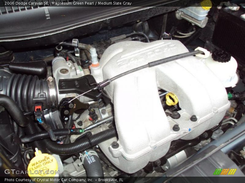 Magnesium Green Pearl / Medium Slate Gray 2006 Dodge Caravan SE