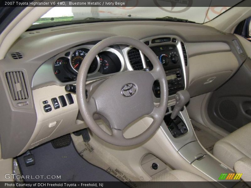 Bluestone Metallic / Ivory Beige 2007 Toyota Highlander V6 4WD