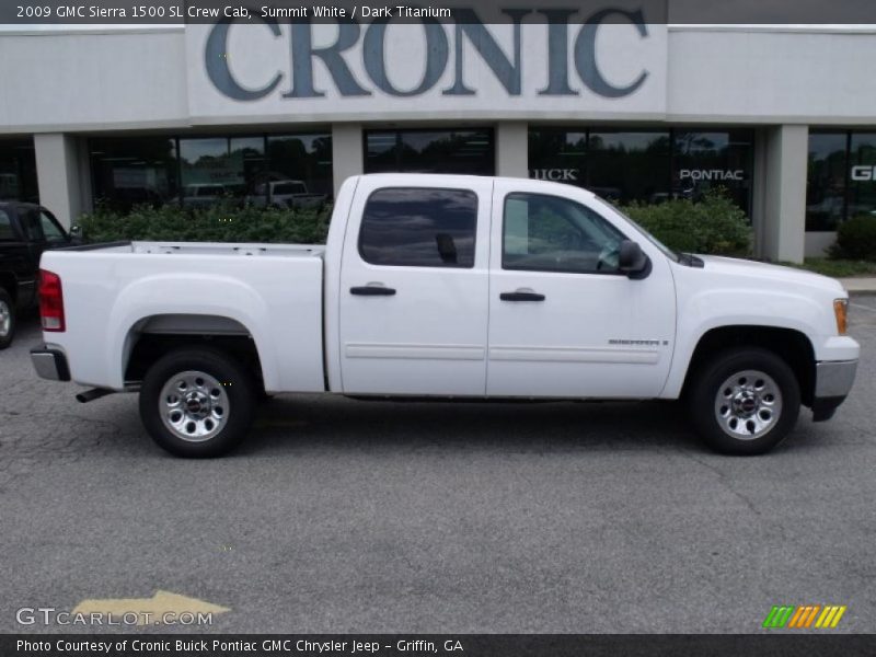 Summit White / Dark Titanium 2009 GMC Sierra 1500 SL Crew Cab