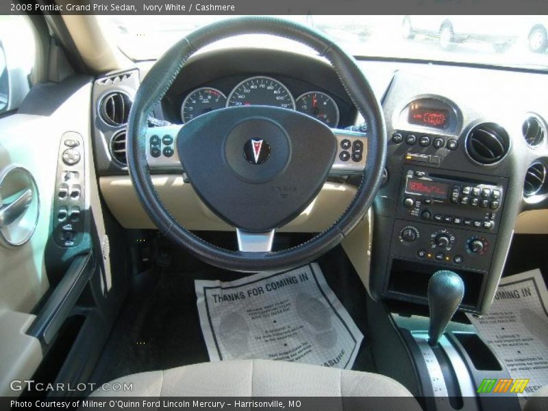 Ivory White / Cashmere 2008 Pontiac Grand Prix Sedan