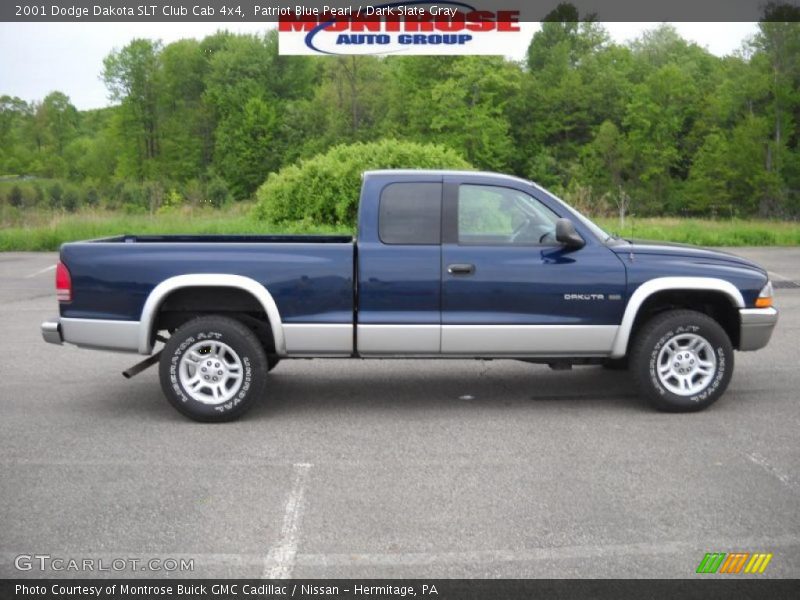 Patriot Blue Pearl / Dark Slate Gray 2001 Dodge Dakota SLT Club Cab 4x4