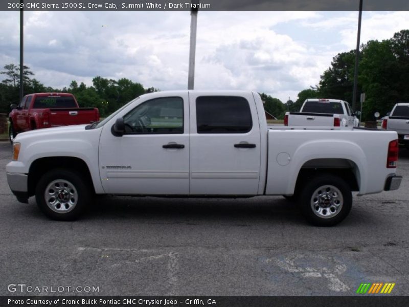 Summit White / Dark Titanium 2009 GMC Sierra 1500 SL Crew Cab