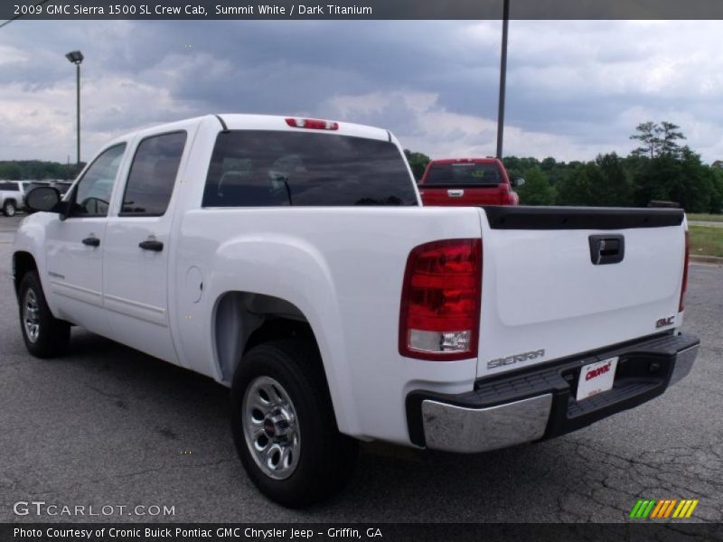 Summit White / Dark Titanium 2009 GMC Sierra 1500 SL Crew Cab