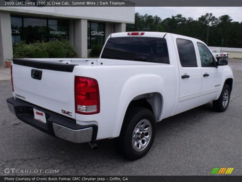 Summit White / Dark Titanium 2009 GMC Sierra 1500 SL Crew Cab