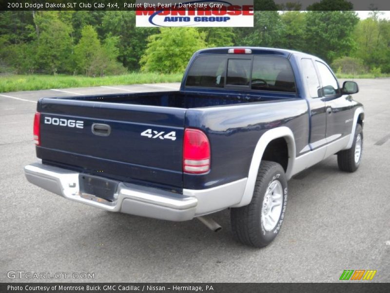Patriot Blue Pearl / Dark Slate Gray 2001 Dodge Dakota SLT Club Cab 4x4