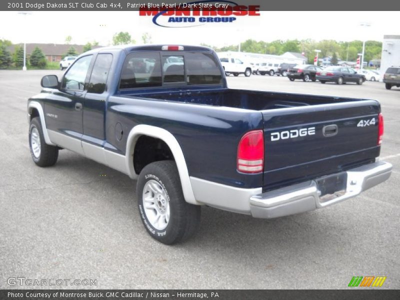 Patriot Blue Pearl / Dark Slate Gray 2001 Dodge Dakota SLT Club Cab 4x4