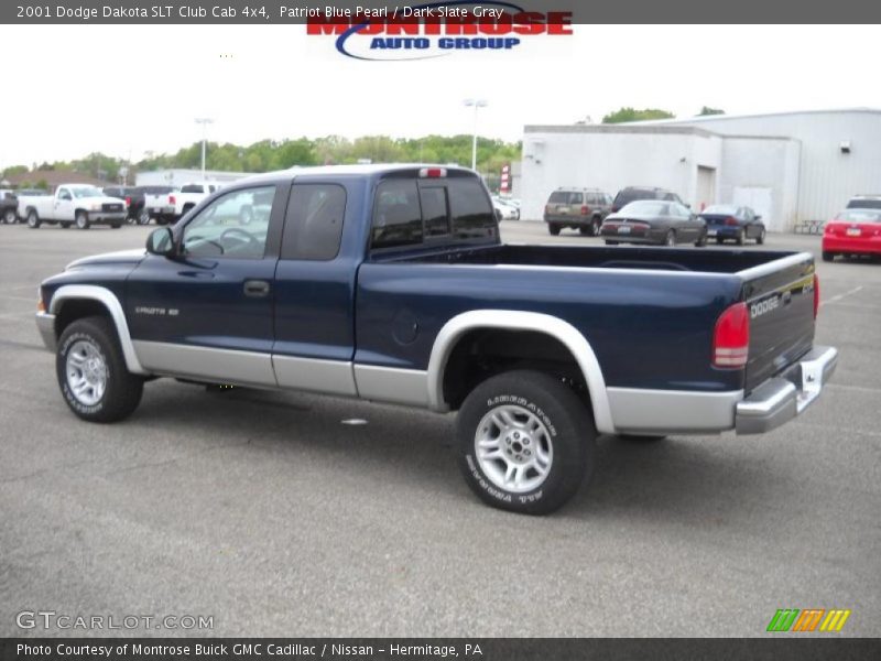 Patriot Blue Pearl / Dark Slate Gray 2001 Dodge Dakota SLT Club Cab 4x4