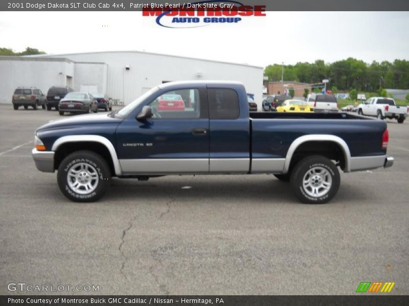 Patriot Blue Pearl / Dark Slate Gray 2001 Dodge Dakota SLT Club Cab 4x4