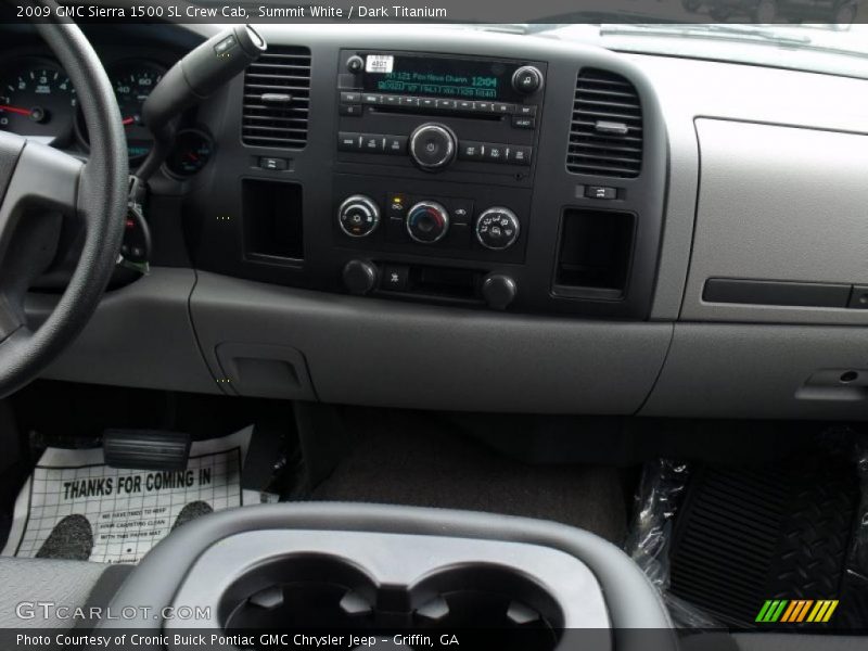 Summit White / Dark Titanium 2009 GMC Sierra 1500 SL Crew Cab