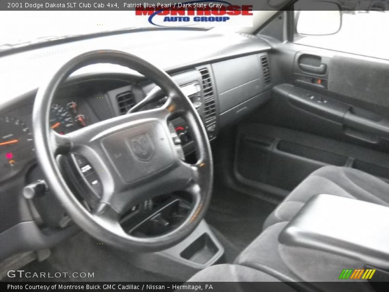 Patriot Blue Pearl / Dark Slate Gray 2001 Dodge Dakota SLT Club Cab 4x4