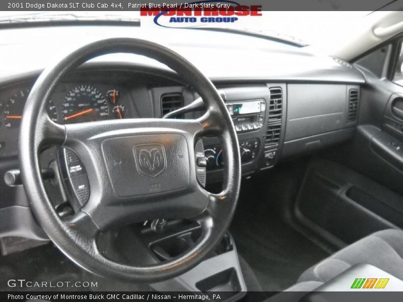 Patriot Blue Pearl / Dark Slate Gray 2001 Dodge Dakota SLT Club Cab 4x4