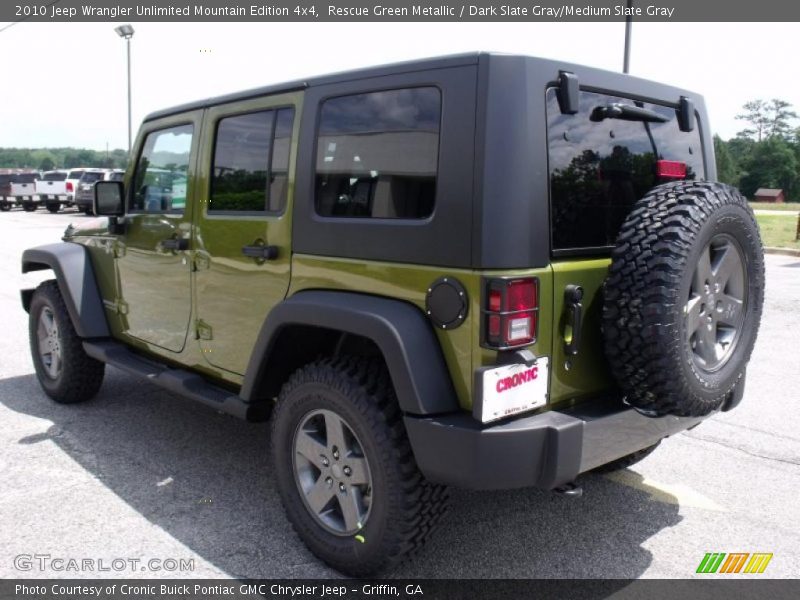 Rescue Green Metallic / Dark Slate Gray/Medium Slate Gray 2010 Jeep Wrangler Unlimited Mountain Edition 4x4