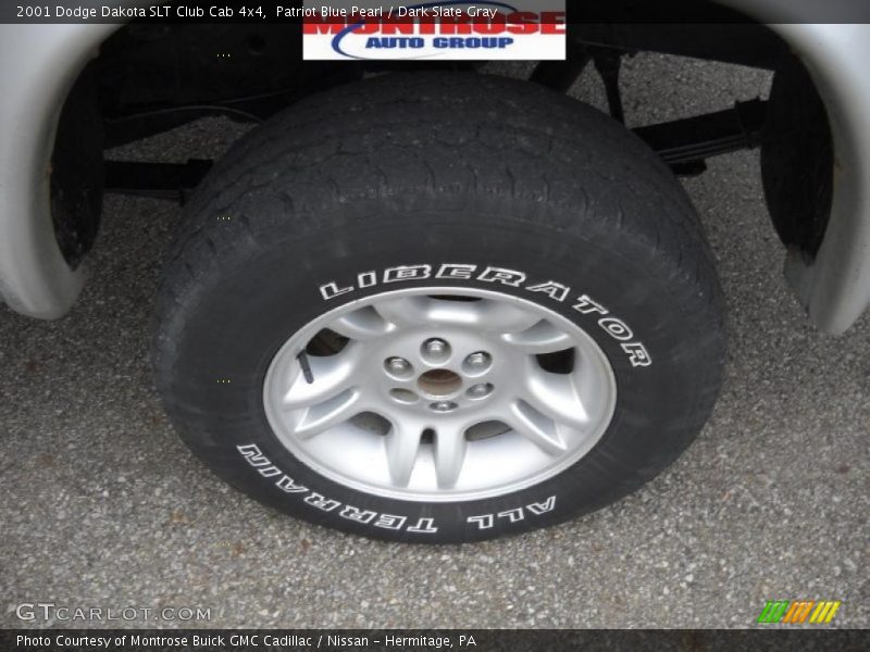 Patriot Blue Pearl / Dark Slate Gray 2001 Dodge Dakota SLT Club Cab 4x4