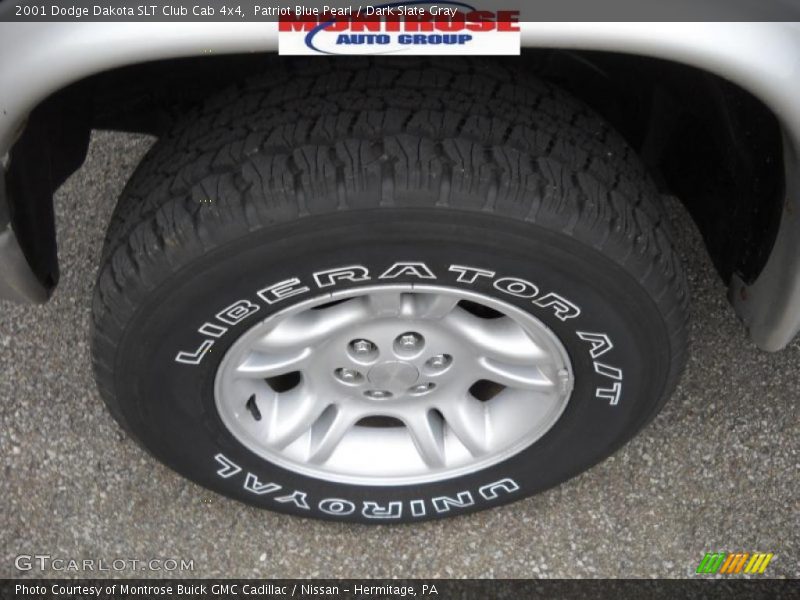 Patriot Blue Pearl / Dark Slate Gray 2001 Dodge Dakota SLT Club Cab 4x4