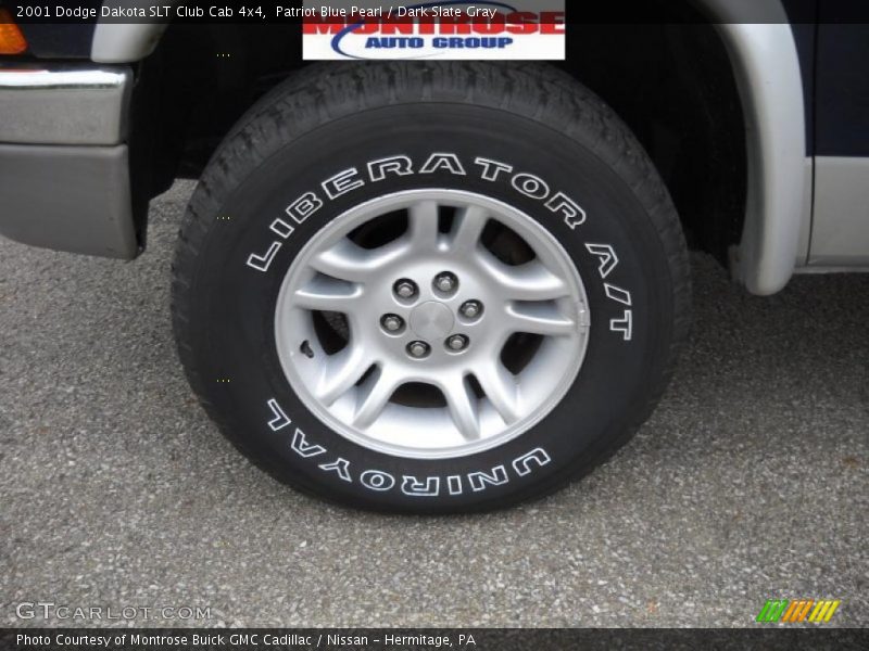 Patriot Blue Pearl / Dark Slate Gray 2001 Dodge Dakota SLT Club Cab 4x4