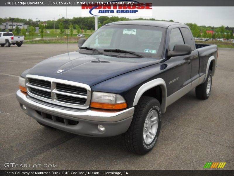 Patriot Blue Pearl / Dark Slate Gray 2001 Dodge Dakota SLT Club Cab 4x4