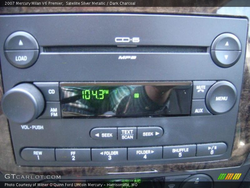 Satellite Silver Metallic / Dark Charcoal 2007 Mercury Milan V6 Premier