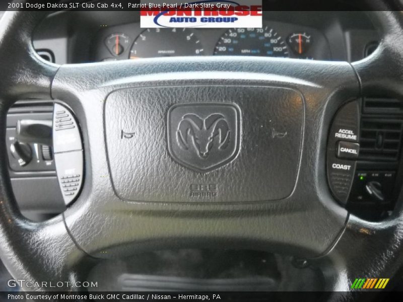 Patriot Blue Pearl / Dark Slate Gray 2001 Dodge Dakota SLT Club Cab 4x4