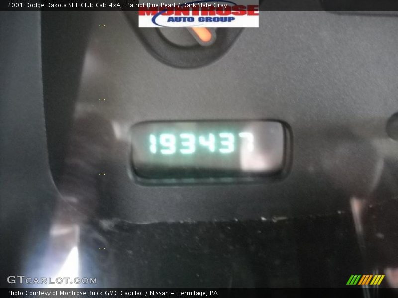 Patriot Blue Pearl / Dark Slate Gray 2001 Dodge Dakota SLT Club Cab 4x4