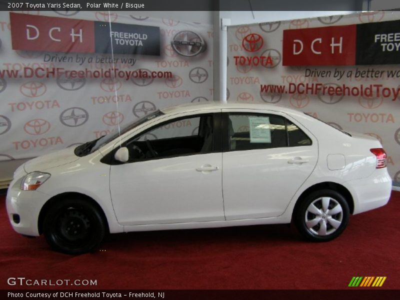Polar White / Bisque 2007 Toyota Yaris Sedan