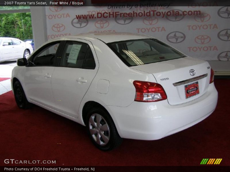 Polar White / Bisque 2007 Toyota Yaris Sedan