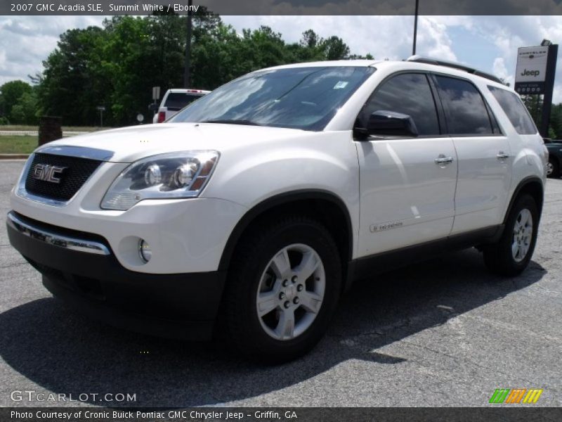 Summit White / Ebony 2007 GMC Acadia SLE