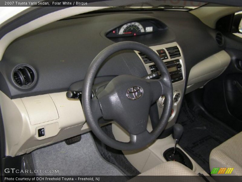 Polar White / Bisque 2007 Toyota Yaris Sedan