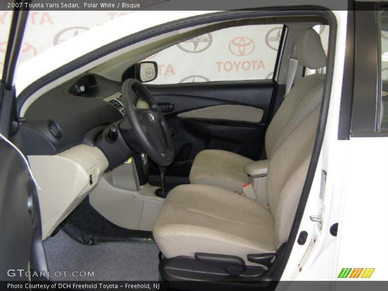Polar White / Bisque 2007 Toyota Yaris Sedan
