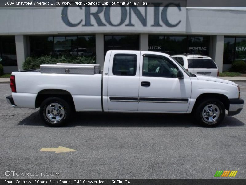 Summit White / Tan 2004 Chevrolet Silverado 1500 Work Truck Extended Cab