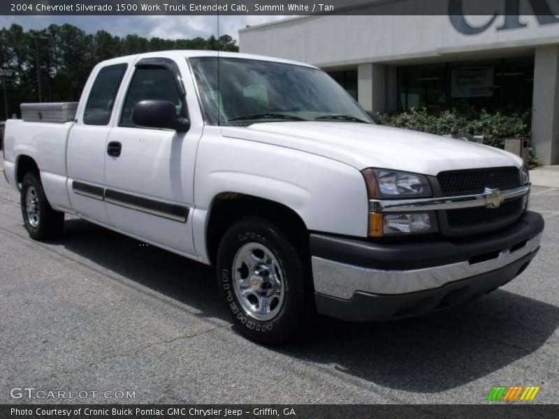 Summit White / Tan 2004 Chevrolet Silverado 1500 Work Truck Extended Cab
