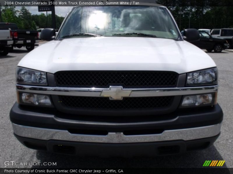 Summit White / Tan 2004 Chevrolet Silverado 1500 Work Truck Extended Cab