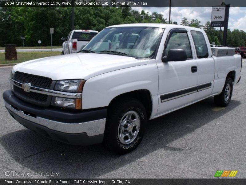 Summit White / Tan 2004 Chevrolet Silverado 1500 Work Truck Extended Cab